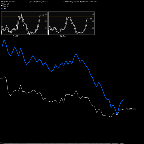 Stochastics Fast,Slow,Full charts TIM Participacoes S.A. TSU share NYSE Stock Exchange 