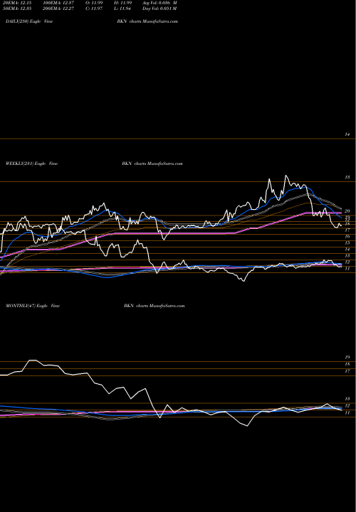 Trend of Blackrock Investment BKN TrendLines BlackRock Investment Quality Municipal Trust Inc. (The) BKN share NYSE Stock Exchange 