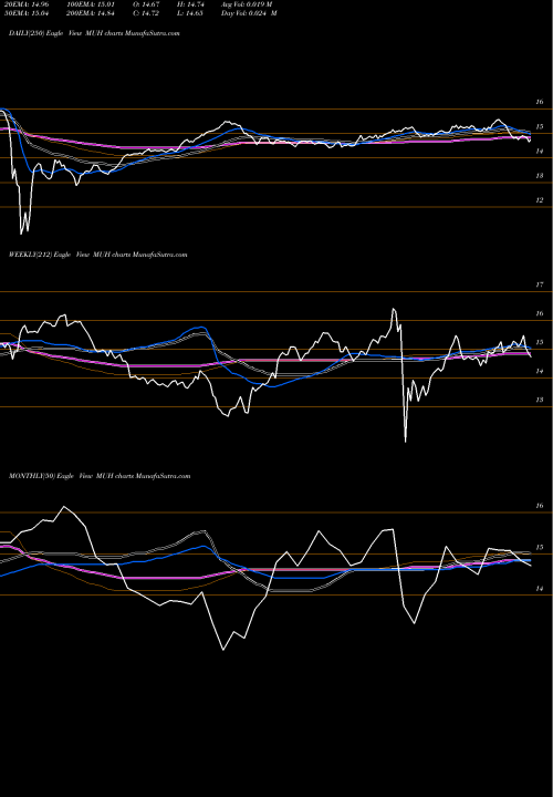 Trend of Blackrock Muniholdings MUH TrendLines Blackrock MuniHoldings Fund II, Inc. MUH share NYSE Stock Exchange 