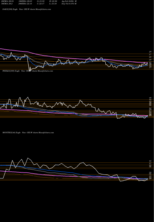 Trend of Occidental Petroleum OXY.W TrendLines Occidental Petroleum Corp Wts [Oxy/W/I] OXY.W share NYSE Stock Exchange 