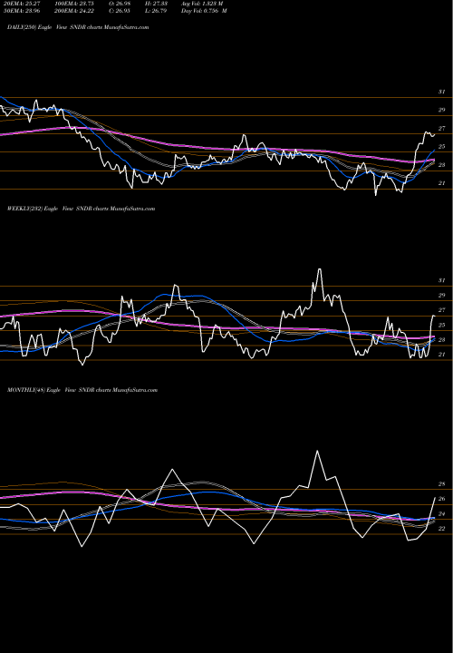 Trend of Schneider National SNDR TrendLines Schneider National, Inc. SNDR share NYSE Stock Exchange 