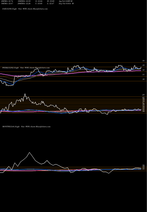 Trend of Westwood Holdings WHG TrendLines Westwood Holdings Group Inc WHG share NYSE Stock Exchange 