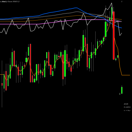 Weekly charts share C-J Citigroup Inc NYSE Stock exchange 