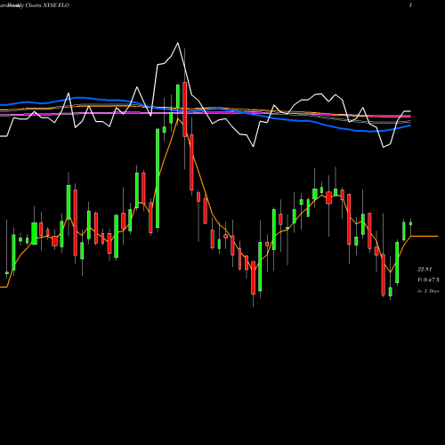 Weekly charts share FLO Flowers Foods, Inc. NYSE Stock exchange 