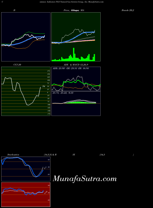 Natural Gas indicators chart 