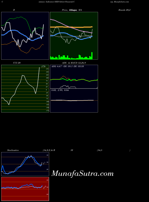 Siebert Financial indicators chart 