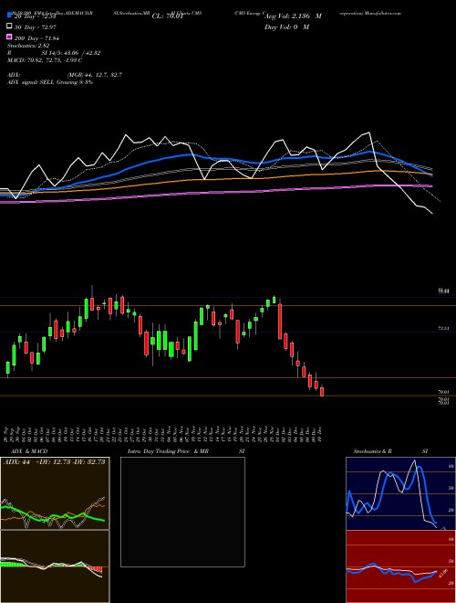 CMS Energy Corporation CMS Support Resistance charts CMS Energy Corporation CMS USA