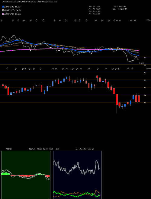 MACD charts various settings share CELC Celcuity Inc. USA Stock exchange 