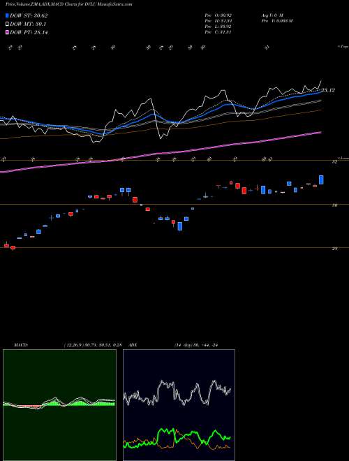 MACD charts various settings share DVLU First Trust Dorsey Wright Momentum & Value ETF USA Stock exchange 