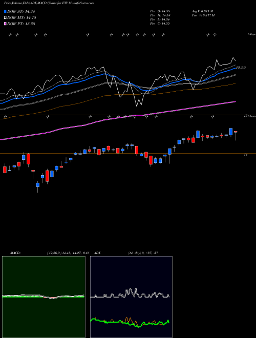 MACD charts various settings share ETY Eaton Vance Tax-Managed Diversified Equity Income Fund USA Stock exchange 