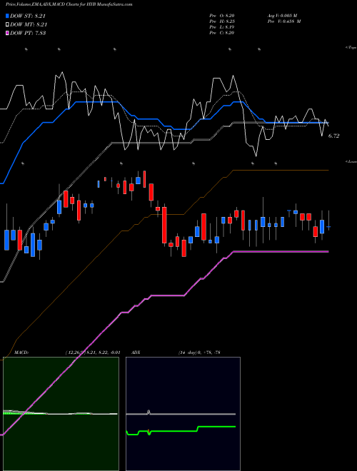 Munafa New America High Income Fund, Inc. (The) (HYB) stock tips, volume analysis, indicator analysis [intraday, positional] for today and tomorrow