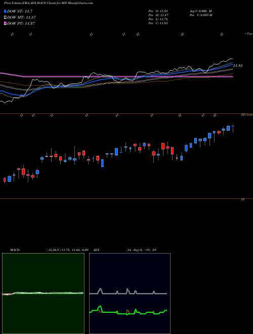 MACD charts various settings share MIY Blackrock MuniYield Michigan Quality Fund, Inc. USA Stock exchange 