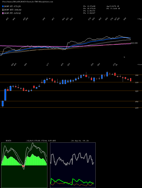 Munafa Thermo Fisher Scientific Inc (TMO) stock tips, volume analysis, indicator analysis [intraday, positional] for today and tomorrow