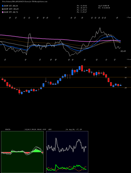Munafa Tootsie Roll Industries, Inc. (TR) stock tips, volume analysis, indicator analysis [intraday, positional] for today and tomorrow