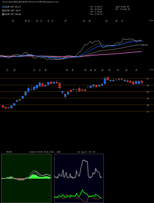 MACD charts various settings share WAFD Washington Federal, Inc. USA Stock exchange 