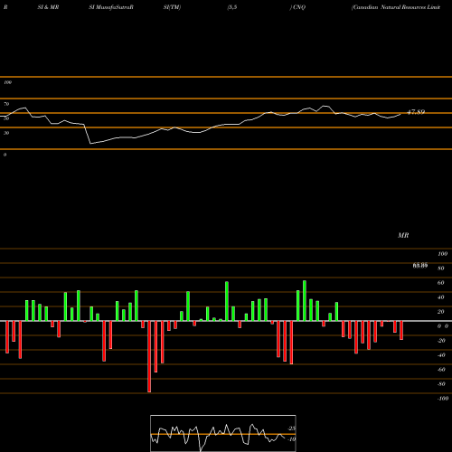 RSI & MRSI charts Canadian Natural Resources Limited CNQ share USA Stock Exchange 