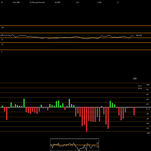 RSI & MRSI charts Colonial High Income Municipal Trust CXE share USA Stock Exchange 