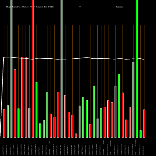 Money Flow charts share USIG IShares Broad USD Investment Grade Corporate Bond ETF USA Stock exchange 