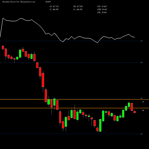 Monthly charts share BGRN IShares Global Green Bond ETF USA Stock exchange 