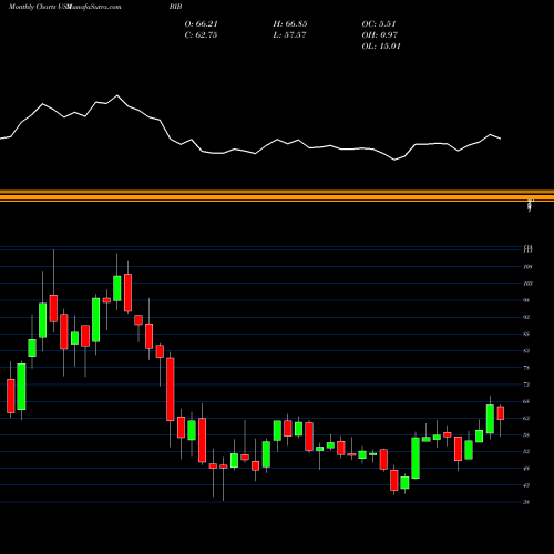 Monthly charts share BIB ProShares Ultra Nasdaq Biotechnology USA Stock exchange 