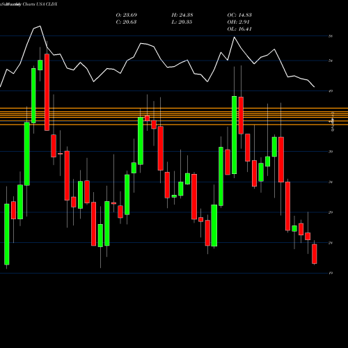 Monthly charts share CLDX Celldex Therapeutics, Inc. USA Stock exchange 