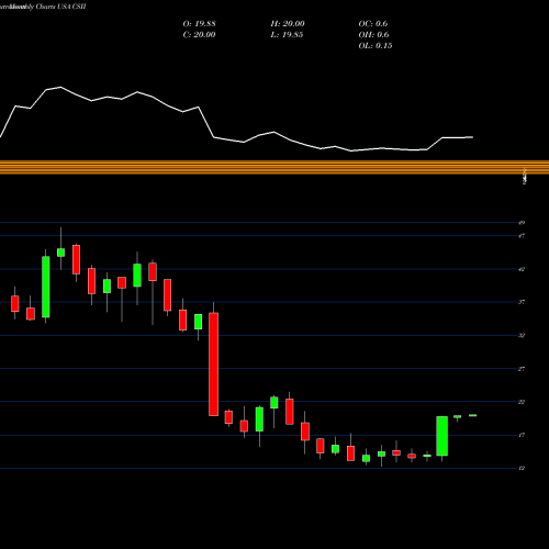 Monthly charts share CSII Cardiovascular Systems, Inc. USA Stock exchange 