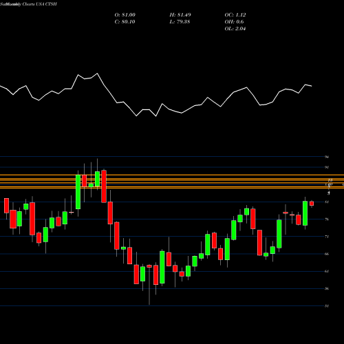 Monthly charts share CTSH Cognizant Technology Solutions Corporation USA Stock exchange 