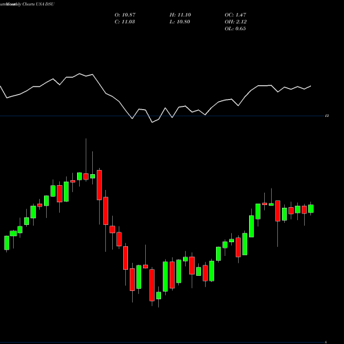 Monthly charts share DSU Blackrock Debt Strategies Fund, Inc. USA Stock exchange 