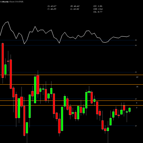 Monthly charts share ENZL IShares MSCI New Zealand ETF USA Stock exchange 