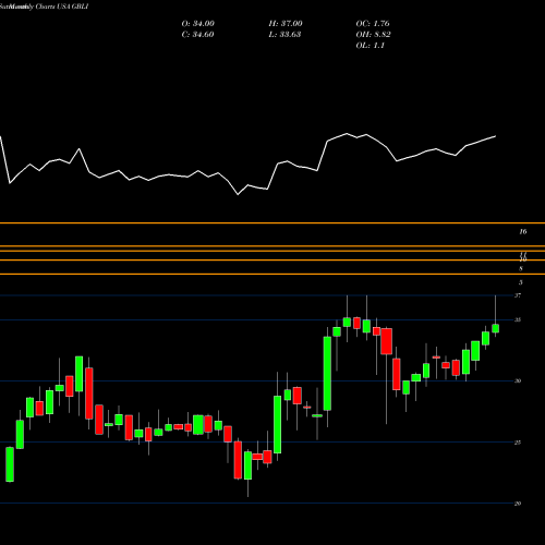 Monthly charts share GBLI Global Indemnity Limited USA Stock exchange 