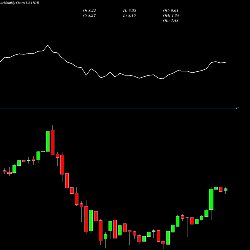 Monthly charts share HYB New America High Income Fund, Inc. (The) USA Stock exchange 