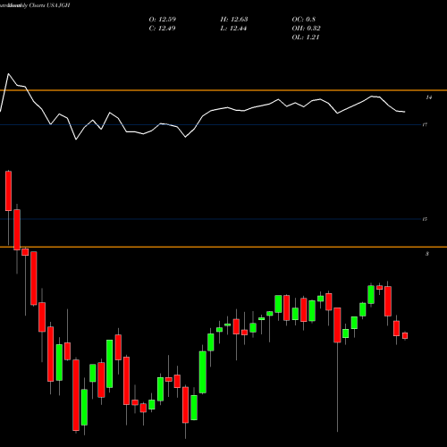 Monthly charts share JGH Nuveen Global High Income Fund USA Stock exchange 