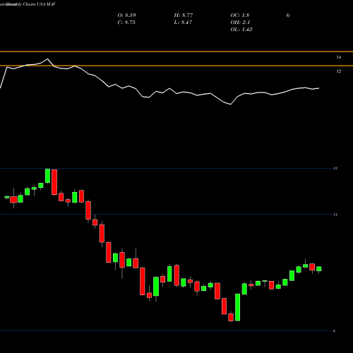 Monthly charts share MAV Pioneer Municipal High Income Advantage Trust USA Stock exchange 