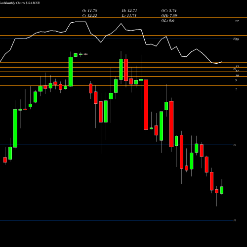 Monthly charts share MNR Monmouth Real Estate Investment Corporation USA Stock exchange 