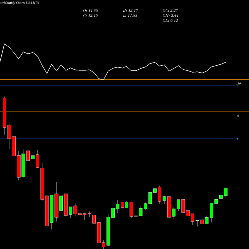 Monthly charts share MUJ Blackrock MuniHoldings New Jersey Insured Fund, Inc. USA Stock exchange 