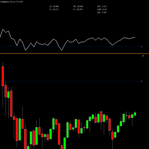 Monthly charts share NFJ AllianzGI NFJ Dividend, Interest & Premium Strategy Fund USA Stock exchange 
