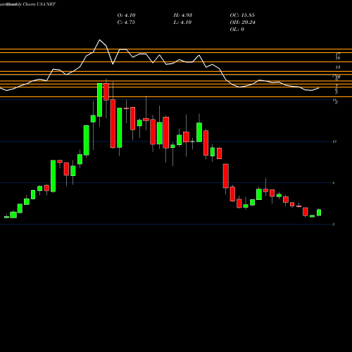 Monthly charts share NRT North European Oil Royality Trust USA Stock exchange 