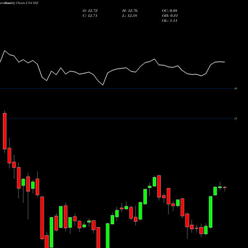 Monthly charts share NXJ Nuveen New Jersey Quality Municipal Income Fund USA Stock exchange 