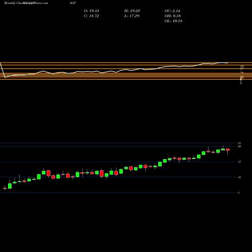 Monthly charts share PAGP Plains Group Holdings, L.P. USA Stock exchange 