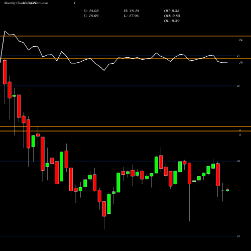 Monthly charts share PDI PIMCO Dynamic Income Fund USA Stock exchange 