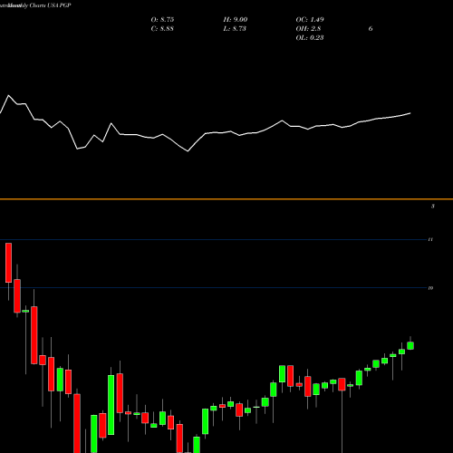 Monthly charts share PGP Pimco Global Stocksplus & Income Fund USA Stock exchange 