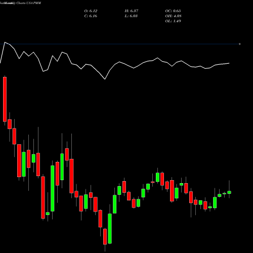 Monthly charts share PMM Putnam Managed Municipal Income Trust USA Stock exchange 