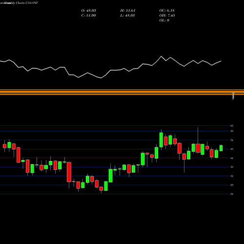 Monthly charts share SNV Synovus Financial Corp. USA Stock exchange 