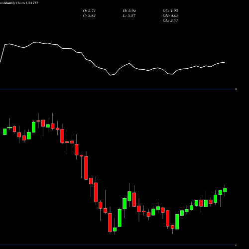 Monthly charts share TEI Templeton Emerging Markets Income Fund, Inc. USA Stock exchange 