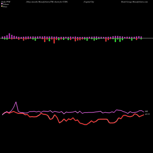 PVM Price Volume Measure charts Capital City Bank Group CCBG share USA Stock Exchange 