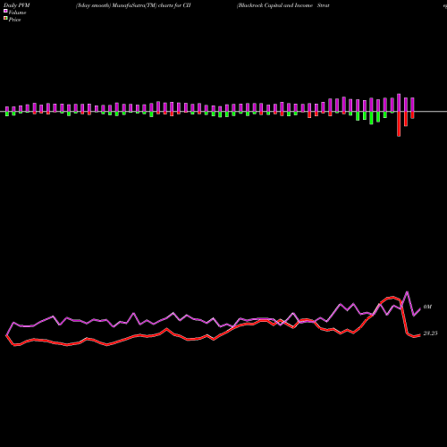 PVM Price Volume Measure charts Blackrock Capital And Income Strategies Fund Inc CII share USA Stock Exchange 