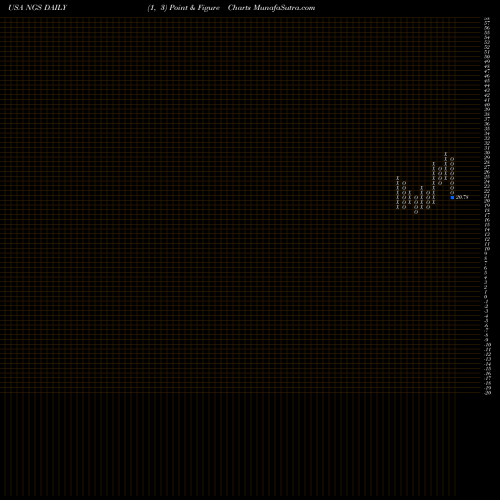 Free Point and Figure charts Natural Gas Services Group, Inc. NGS share USA Stock Exchange 