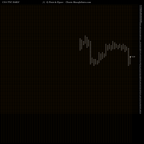 Free Point and Figure charts Tennant Company TNC share USA Stock Exchange 
