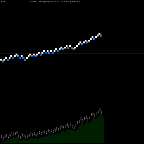 Free Renko charts ProShares Ultra Nasdaq Biotechnology BIB share USA Stock Exchange 