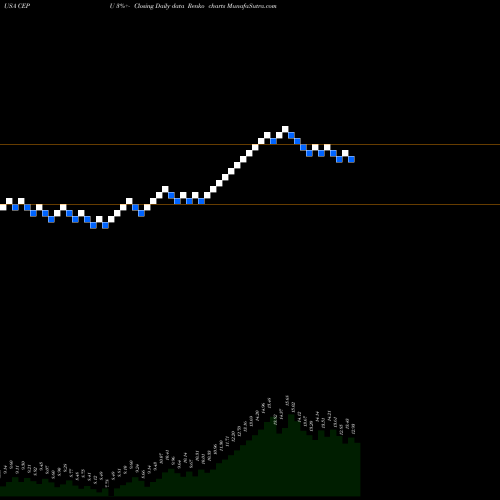 Free Renko charts Central Puerto S.A. CEPU share USA Stock Exchange 